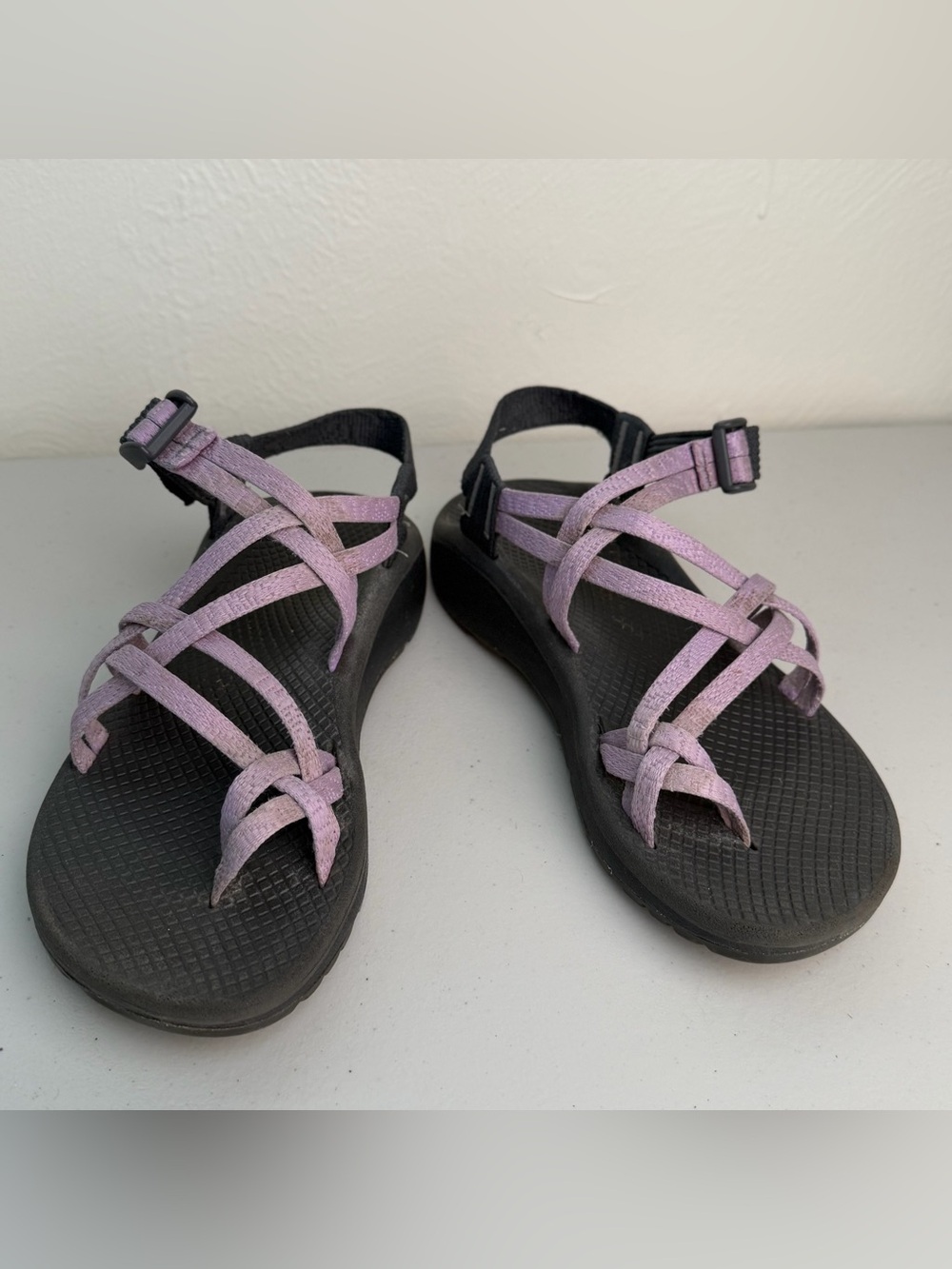 Chaco Womens Size 8 M Purple Black Strappy Sport Sandals Hiking Outdoor